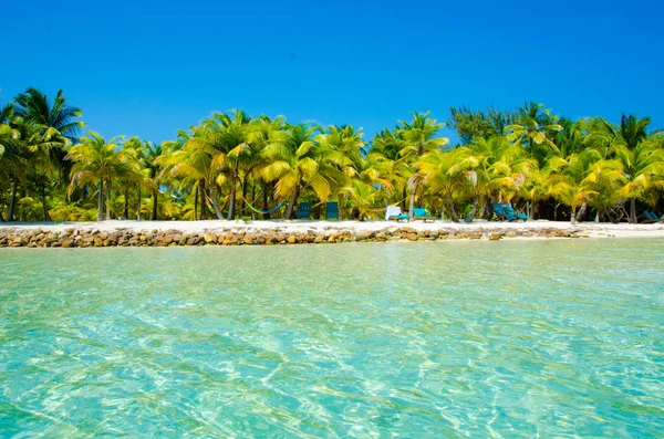 South Water Caye Belize Kleine Karibische Paradiesinsel Mit Tropischem Strand — Stockfoto