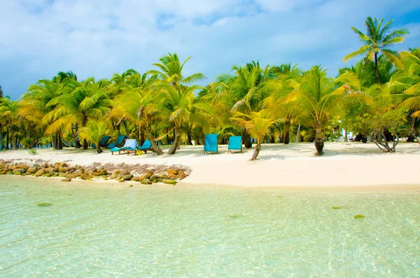 South Water Caye Belize Small Caribbean Paradise Island Tropical Beach — Stock Photo, Image