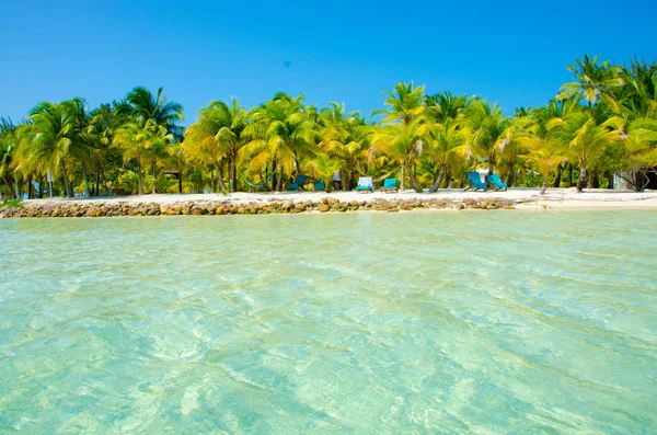 Güney Su Caye Belize - küçük Karayip Cennet Adası tropik beach tatil ve dinlenme için ile