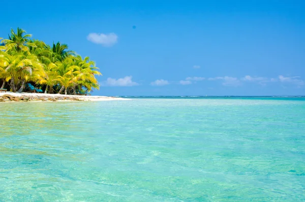 South Water Caye Belize Pequena Ilha Paradisíaca Caribe Com Praia — Fotografia de Stock