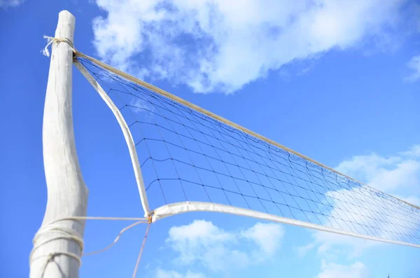 Volley Ball Net at beach - sport and recreation in summer