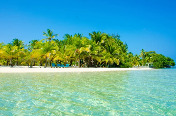Güney Su Caye Belize - küçük Karayip Cennet Adası tropik beach tatil ve dinlenme için ile