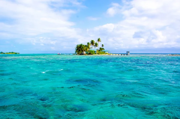 Tropikal ve cennet küçük ada, Karayip Denizi, Belize - Orta Amerika