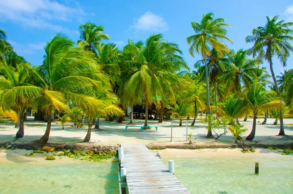 South Water Caye in Belize - small caribbean paradise island with tropical beach for vacation and relaxing