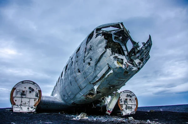 Plane wreck in wilderness mountains