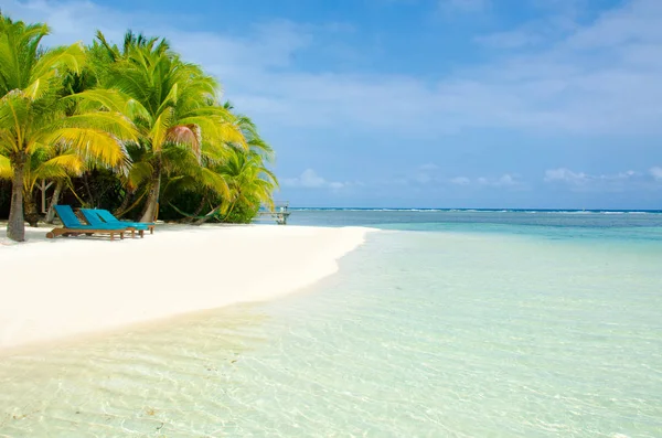 Jižní Vodní Caye Belize Malý Ráj Karibiku Ostrov Tropickou Pláž — Stock fotografie