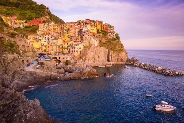 Manarola Dorf Cinque Terre Nationalpark Der Küste Italiens Schöne Farben — Stockfoto