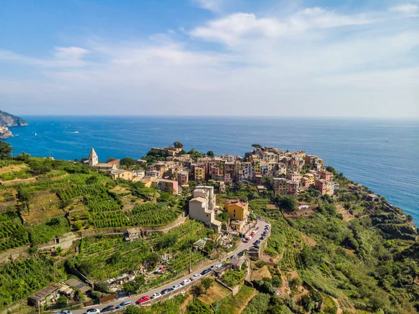 Corniglia Parku Narodowego Miejscowości Cinque Terre Wybrzeżu Włoch Prowincja Spezia — Zdjęcie stockowe