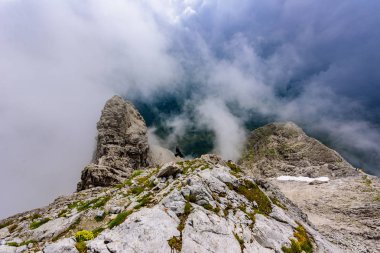 Dağ Widderstein Kleinwalsertal Avusturya Alpleri'nde Allgau, Avrupa'nın güzel manzara sahne Vadisi'nde