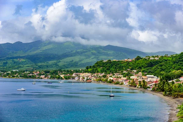 Paradijs Saint Pierre Met Pelee Actieve Vulkanische Berg Martinique Caribische — Stockfoto