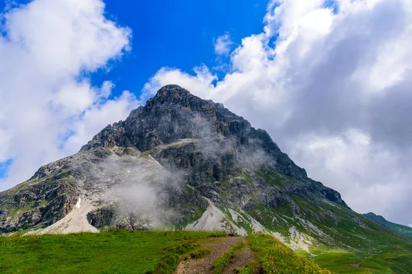 Hora Widderstein Údolí Kleinwalsertal Allgau Alpy Rakousku Nádherné Scenérie Krajiny — Stock fotografie