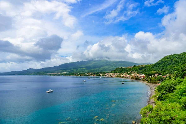 Paradijs Saint Pierre Met Pelee Actieve Vulkanische Berg Martinique Caribische — Stockfoto