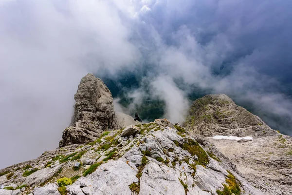 Dağ Widderstein Kleinwalsertal Avusturya Alpleri'nde Allgau, Avrupa'nın güzel manzara sahne Vadisi'nde