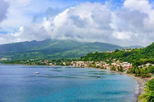 Paradijs Saint Pierre Met Pelee Actieve Vulkanische Berg Martinique Caribische — Stockfoto