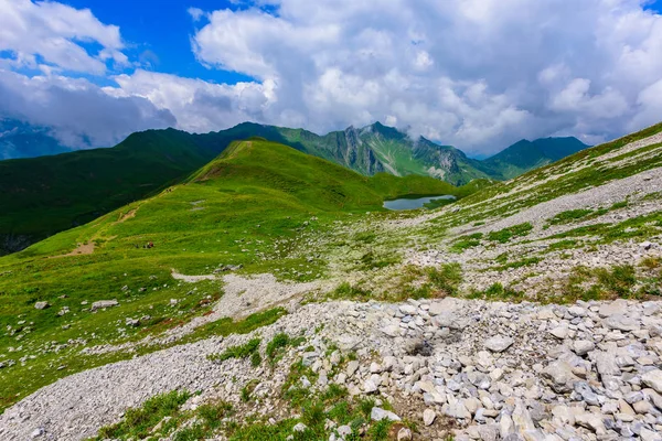 Hora Widderstein Údolí Kleinwalsertal Allgau Alpy Rakousku Nádherné Scenérie Krajiny — Stock fotografie