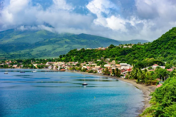 Paradijs Saint Pierre Met Pelee Actieve Vulkanische Berg Martinique Caribische — Stockfoto