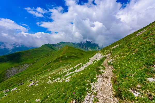 Montaña Widderstein Valle Kleinwalsertal Los Alpes Allgau Austria Hermoso Paisaje — Foto de Stock