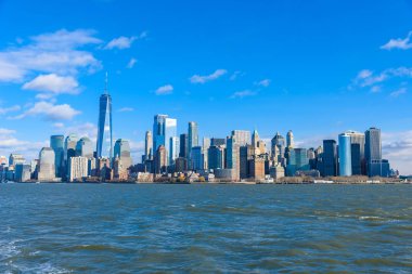 Hudson Nehri, New York City, Amerika Birleşik Devletleri Aşağı Manhattan New York şehir manzarası Panoraması