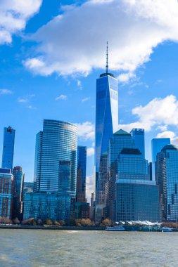 Hudson Nehri, New York City, Amerika Birleşik Devletleri Aşağı Manhattan New York şehir manzarası Panoraması