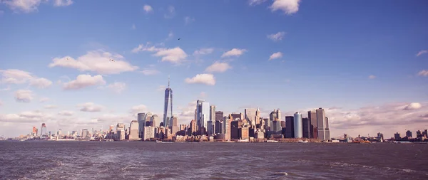 Panorama Över New York City Med Manhattan Skyline Över Hudson — Stockfoto