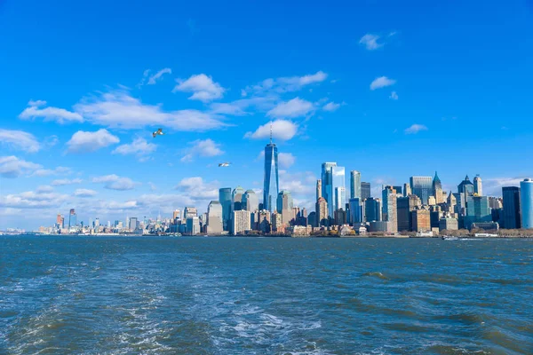 Panorama Von Lower Manhattan New York City Skyline Vom Hudson — Stockfoto
