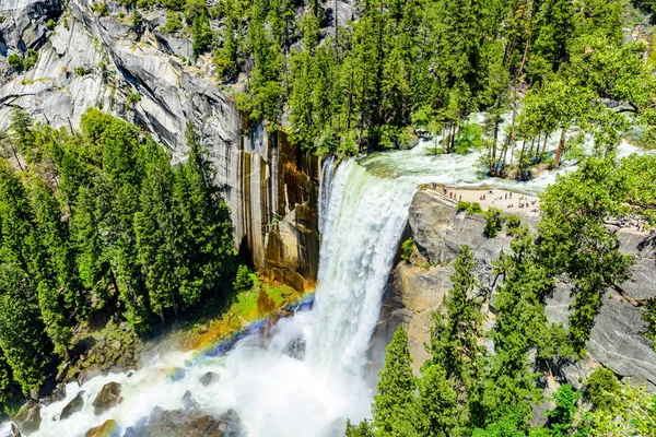 Vernal Falls Merced Rivier Wandelen Nevada Falls Langs John Muir — Stockfoto