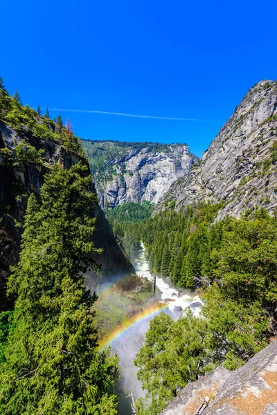 Paisagem Rio Merced Parque Nacional Yosemite Whitewater Rapids Califórnia Eua — Fotografia de Stock