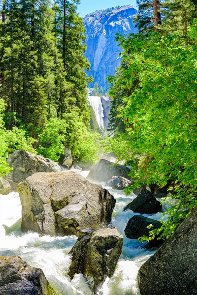 Merced Rivierlandschap Yosemite National Park Wildwatersporten Rapids Californië Verenigde Staten — Stockfoto