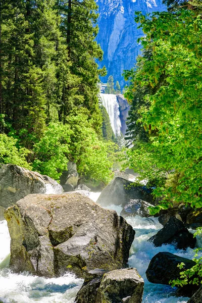 Merced River Landscape Yosemite National Park Whitewater Rapids California Usa — Stock Photo, Image