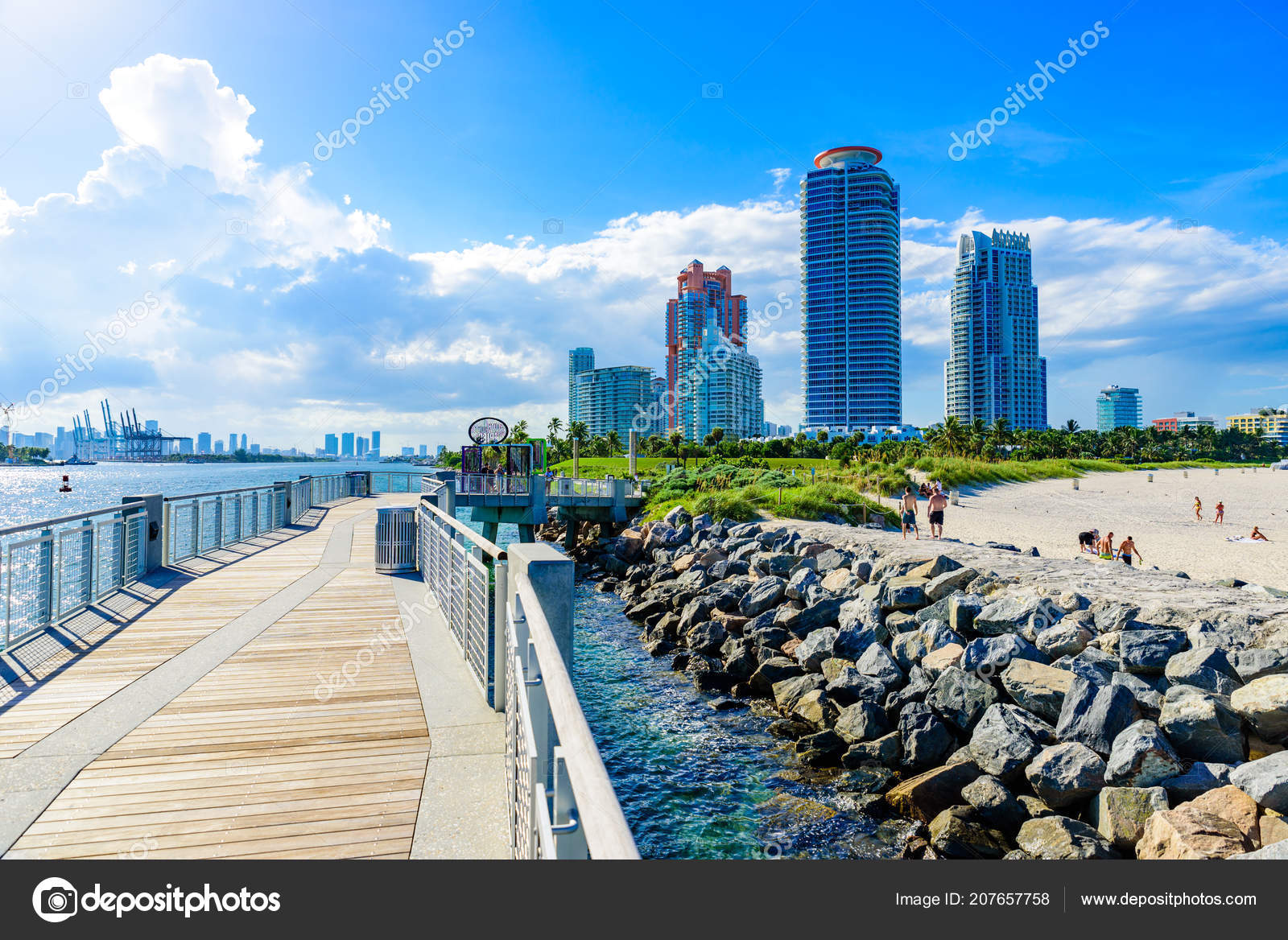 South Pointe Park Pier South Beach Miami Beach Paradise Tropical Stock  Photo by ©SimonDannhauer 207657758