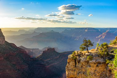Muhteşem manzara sahne batımında üzerinden Güney Rim, Grand Kanyon Milli Parkı, Arizona, Amerika Birleşik Devletleri