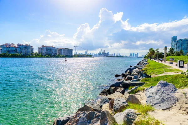 South Pointe Park Pier South Beach Miami Beach Paraíso Costa — Foto de Stock