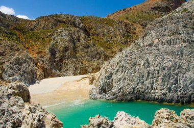 Seitan Limania - Crete adada beyaz plaj - rahatlatıcı ve rekreasyon Yunanistan güzel sahil