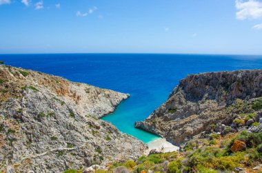 Seitan Limania - Crete adada beyaz plaj - rahatlatıcı ve rekreasyon Yunanistan güzel sahil