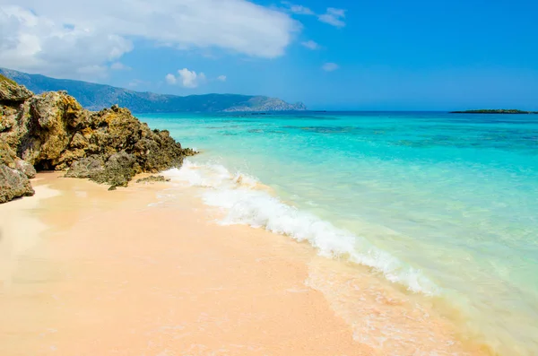 Paradise Beach Con Agua Turquesa Elafonisi Creta Grecia Destino Viaje —  Fotos de Stock