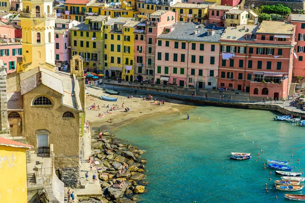 Vernazza Pueblo Cinque Terre Parque Nacional Costa Italia Hermosos Colores —  Fotos de Stock