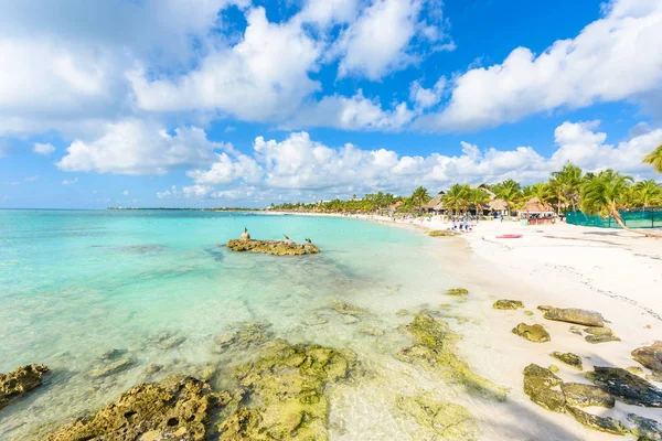 Riviera Maya Paradisíaca Playa Akumal Cancún Quintana Roo México Costa — Foto de Stock