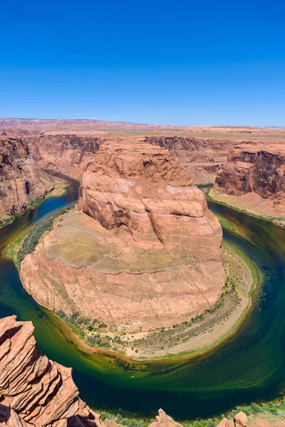 Aussichtspunkt Der Hufeisenbiegung Grand Canyon Mit Colorado River Gelegen Page — Stockfoto