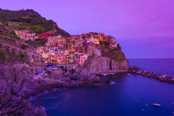 Manarola Dorf Cinque Terre Nationalpark Der Ligurischen Küste Italiens Schöne — Stockfoto