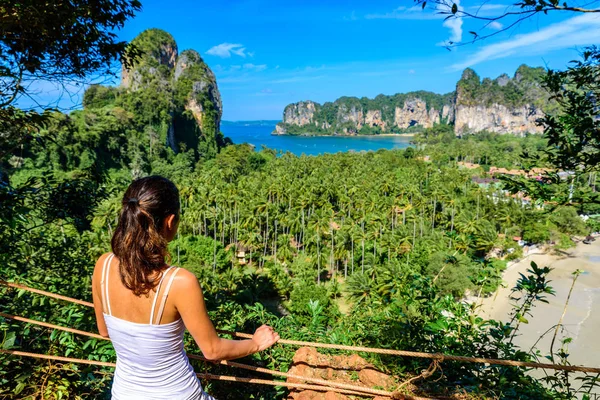 Beautiful View Railay West Beach View Point Tropical Beach Karst — Stock Photo, Image