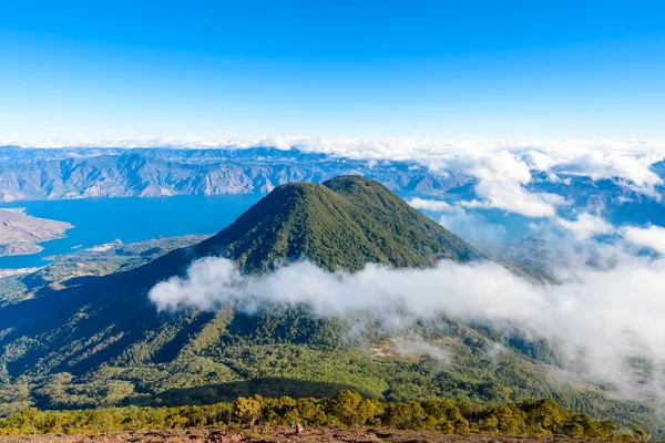 Vista Volcán Tolimán Lago Atitlán Las Tierras Altas Guatemala Vista — Foto de Stock