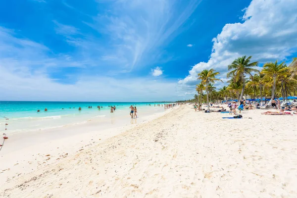 Cennet Plaj Güneşli Yaz Günü Güzel Tulum Quintana Roo Riviera — Stok fotoğraf
