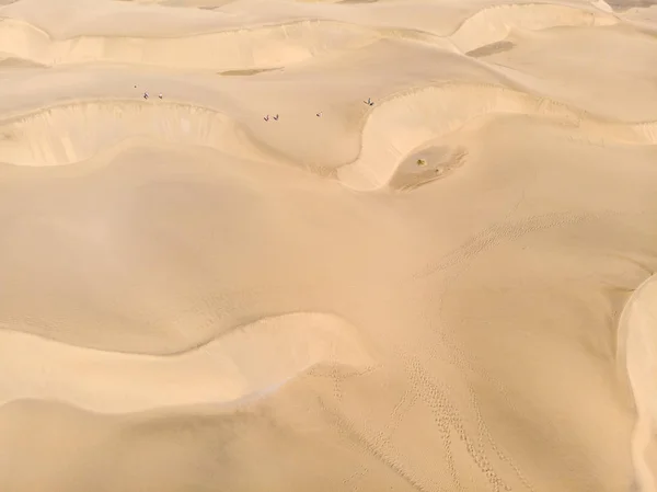 Luftaufnahme Von Sanddünen Gran Canaria Mit Schöner Küste Und Strand — Stockfoto