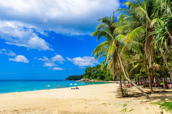 Surin Beach Paradise Beach Med Gyllene Sand Kristallvatten Och Palmer — Stockfoto