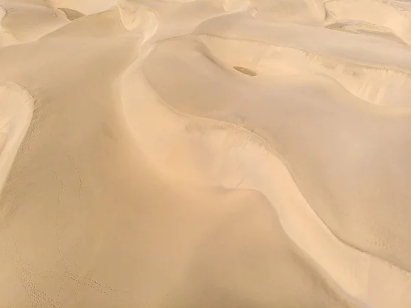 Luftaufnahme Von Sanddünen Gran Canaria Mit Schöner Küste Und Strand — Stockfoto