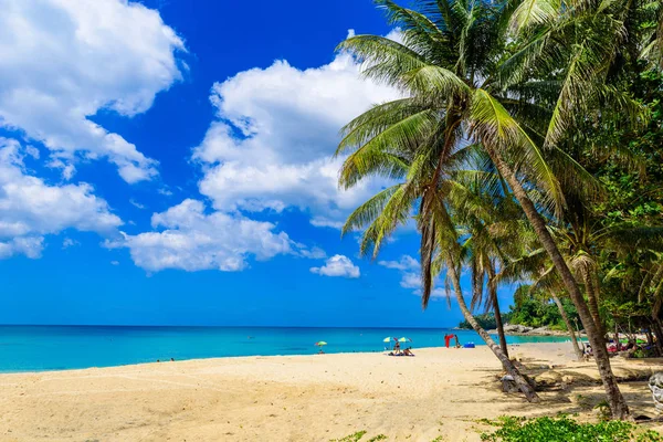 Surin Beach Paradise Beach Met Goudkleurig Zand Kristalhelder Water Palmbomen — Stockfoto