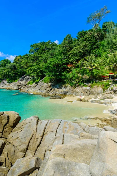 Özgürlük Plaj Phuket Tayland Beyaz Cennet Kum Plaj Turkuaz Berrak — Stok fotoğraf