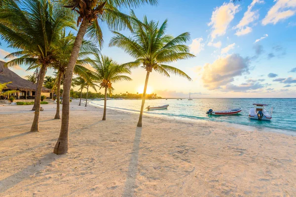 Akumal Bay Karibská Bílá Pláž Riviera Mayě Pobřeží Yucatanu Quintany — Stock fotografie