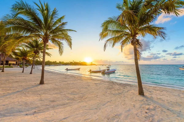 Akumal Bay Karibská Bílá Pláž Riviera Mayě Pobřeží Yucatanu Quintany — Stock fotografie