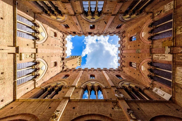 Sienne Vue Intérieur Palazzo Pubblico Piazza Del Campo Vieille Ville — Photo